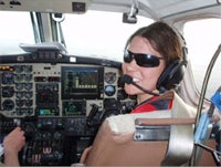 Veronique Meunier aboard Wyoming King Air